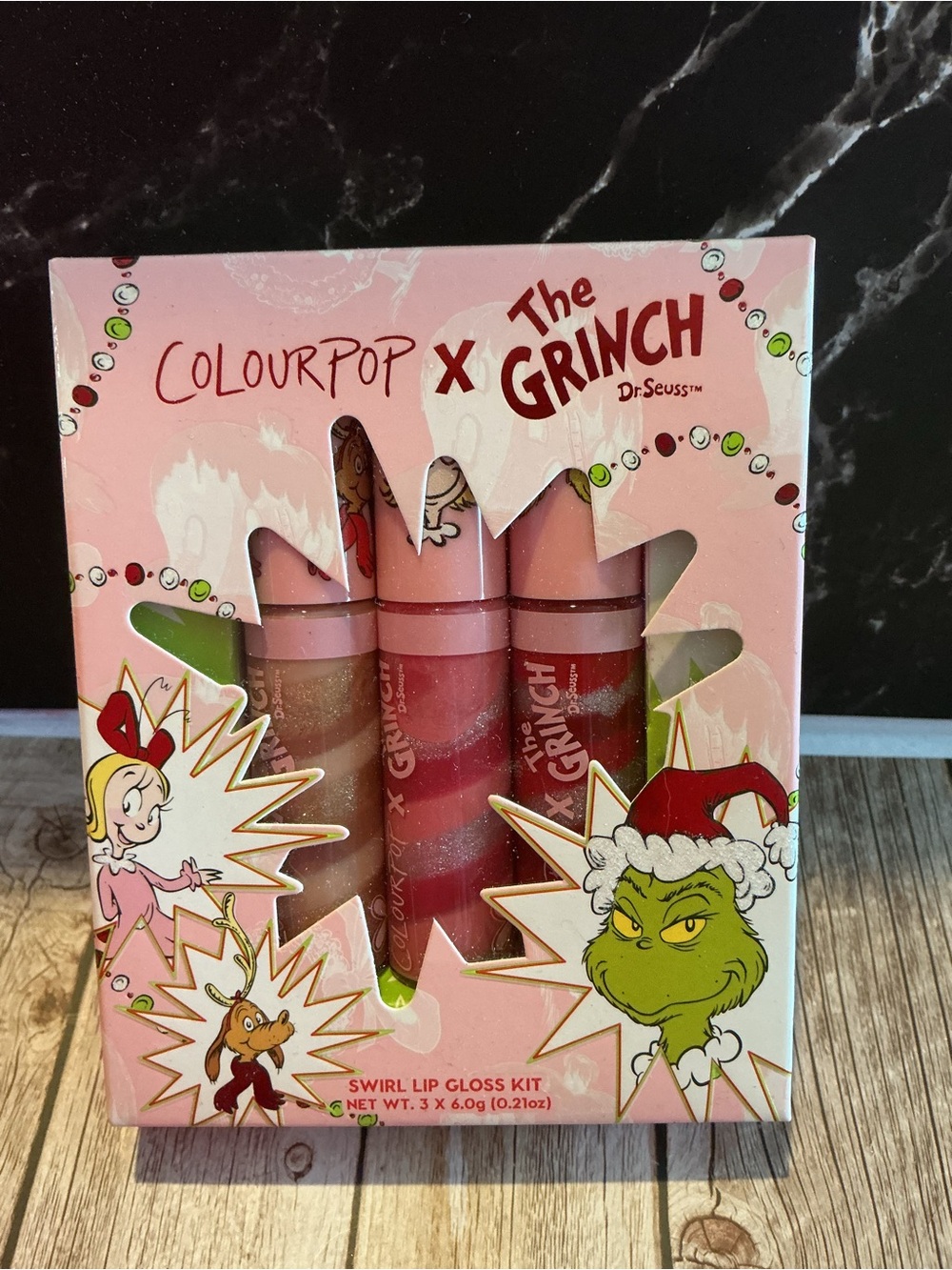 Colourpop x The Grinch Who Stole Christmas Swirl Lip Gloss Kit